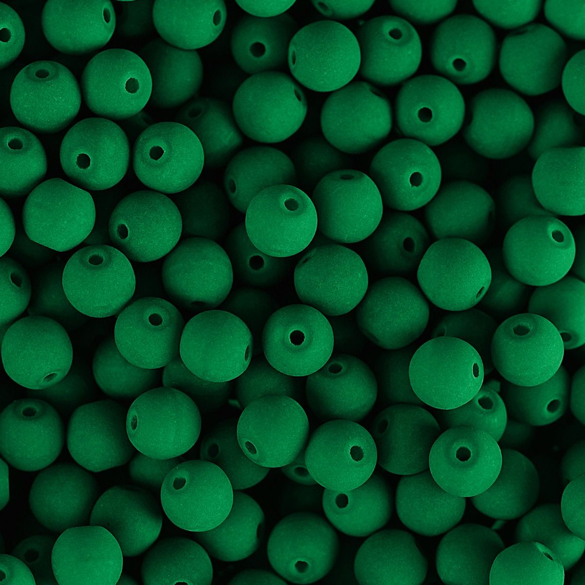 Velvet Beads Round - 6mm - Velvet Irish Green (30pcs)