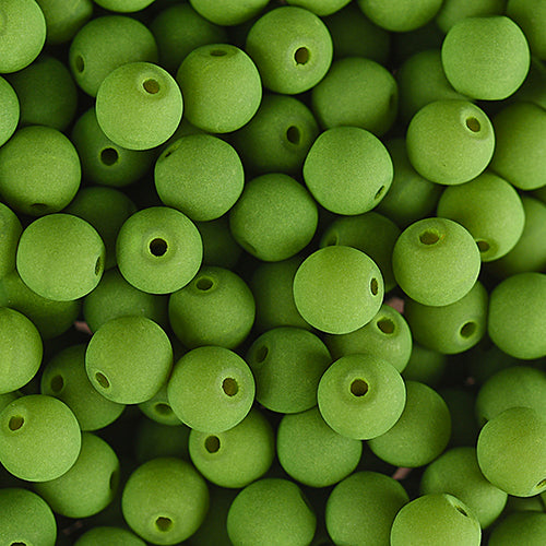 Velvet Beads Round - 8mm - Velvet Green (23pcs)