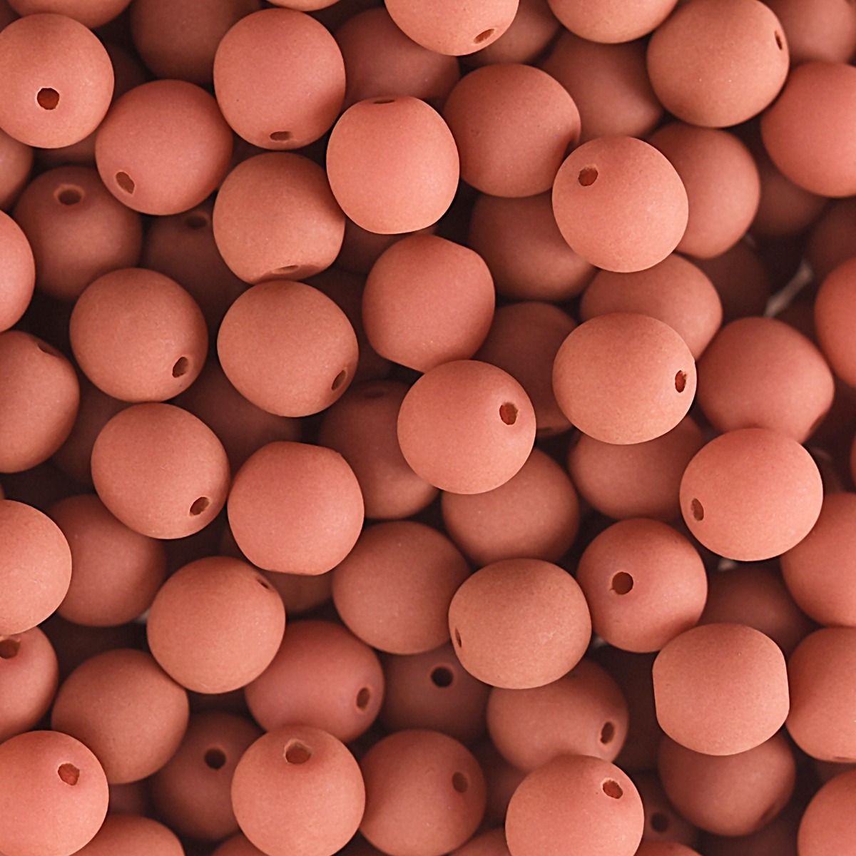 Velvet Beads Round - 8mm - Velvet Soft Coral (23pcs)