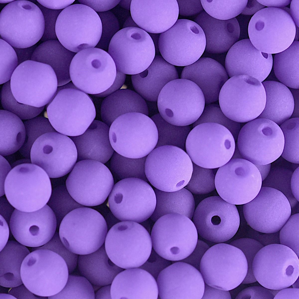 Velvet Beads Round - 8mm - Velvet Soft Violet (23pcs)