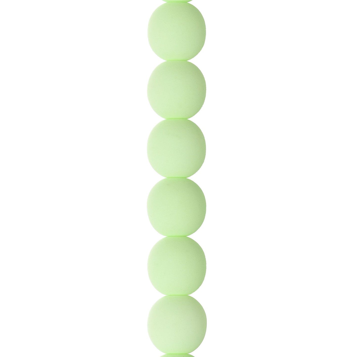 Velvet Beads Round - 8mm - Velvet Soft Lime (23pcs)