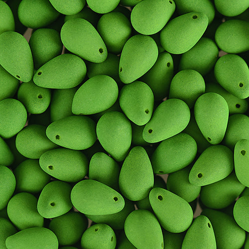 Velvet Beads Drop - 6x9mm - Velvet Green (38pcs)