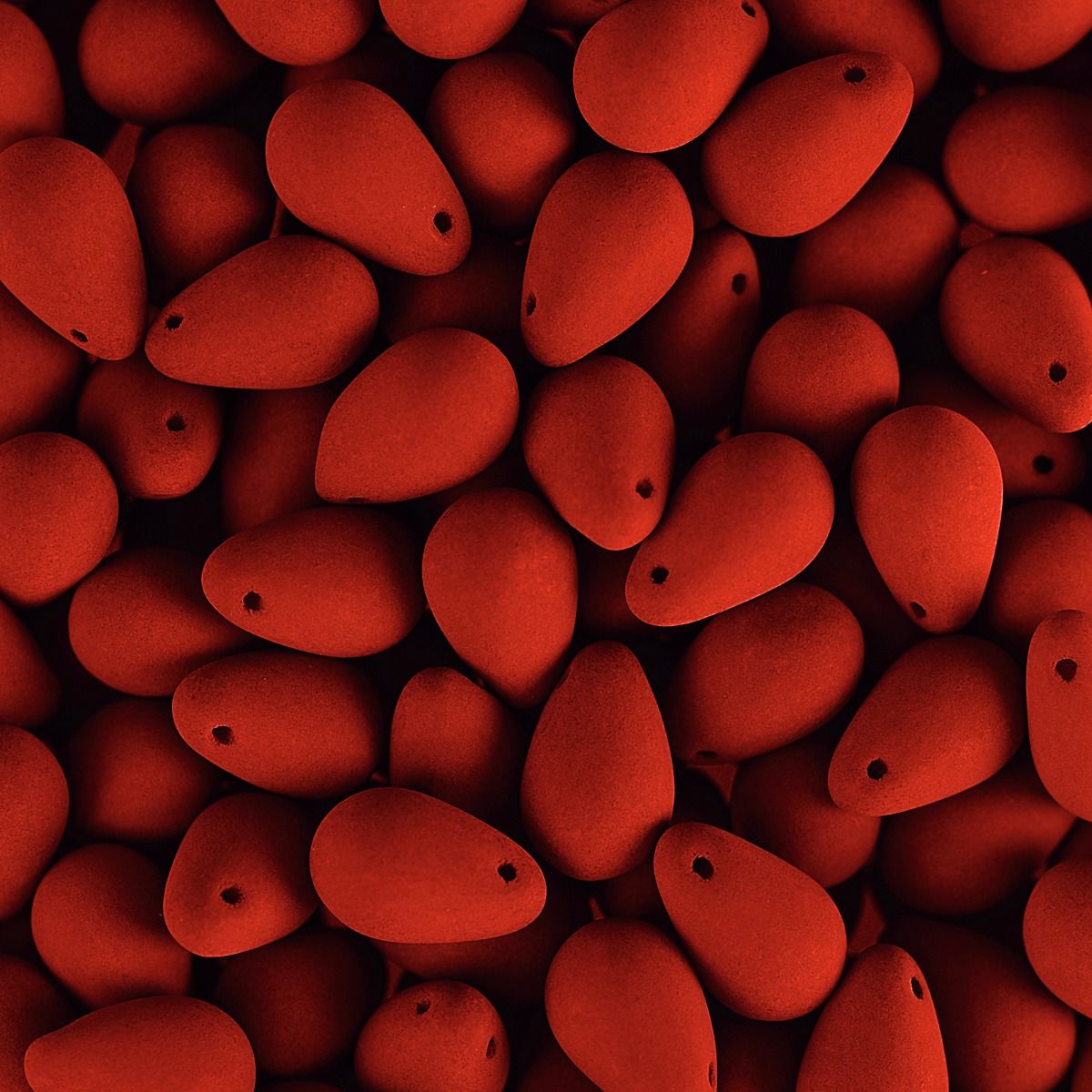 Velvet Beads Drop - 6x9mm - Velvet Red Coral (38pcs)