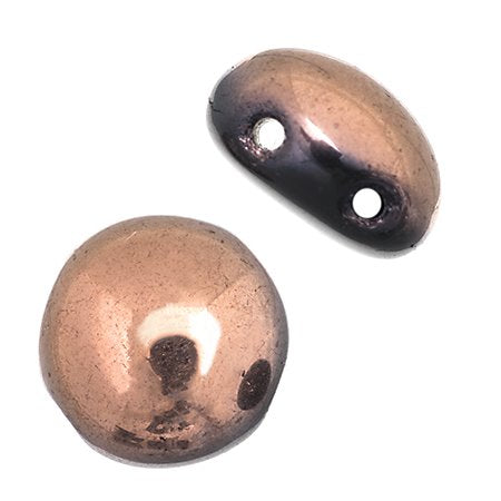 Candy Beads - 8mm - Gold Capri Half Coat (Strand 22)