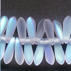 Fringe Beads Dagger Beads - 11mm - Crystal Matte AB (25)