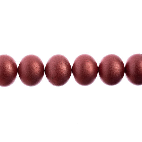 Candy Oval Beads - 10x12mm - Dark Coral Pastel (Strand)