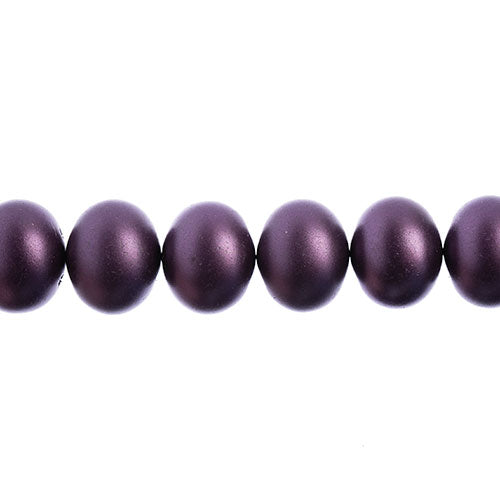 Candy Oval Beads - 10x12mm - Purple Pastel (Strand)