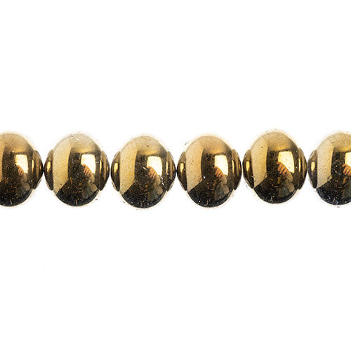 Candy Oval Beads - 10x12mm - Crystal Aurum (Strand)