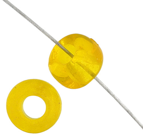 Crow Beads - 10mm - Transparent Yellow (Strand Apx 149pcs)