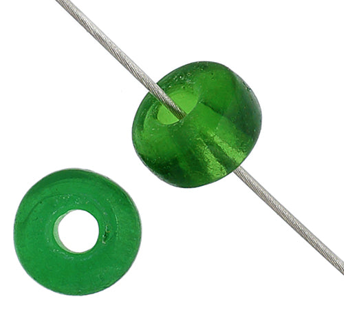 Crow Beads - 6mm - Transparent Green (Strand Apx 220pcs)