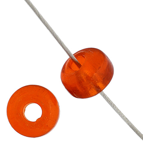 Crow Beads - 6mm - Transparent Orange (Strand Apx 220pcs)