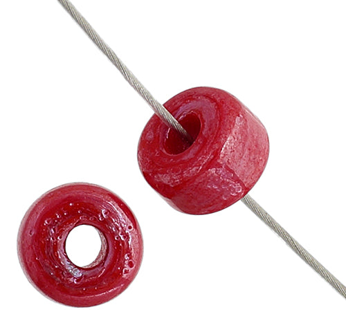 Crow Beads - 6mm - Opaque Luster Dark Red (Strand Apx 220pcs)