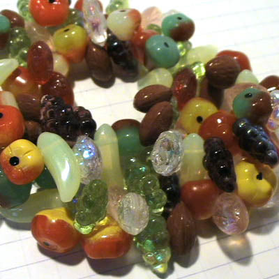 Glass Bead Fruity-Tutti Fabulous Fruit Mix - Assorted (10)
