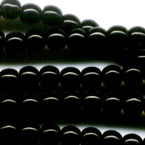 Glass Beads Round - 4mm - Jet (strand)