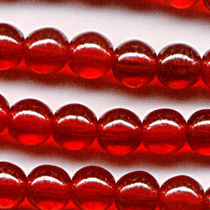Glass Beads Round - 6mm - Siam Ruby Lustre (strand 30)