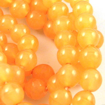 Glass Beads Round - 6mm - Florida Orange (strand)