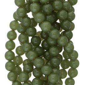 Glass Beads Round - 8mm - In a Mint (strand 25)