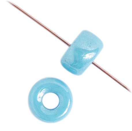 Crow Beads - 9mm - Light Blue Luster (100pcs)