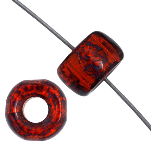 Cut Crow Beads - 9mm - Ruby Picasso (100pcs)