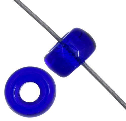 Mini Crow Beads - 6mm - Transparent Royal Blue (500pcs)