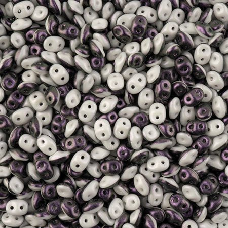 Superduos - Polychrome Black Raspberry-Cream