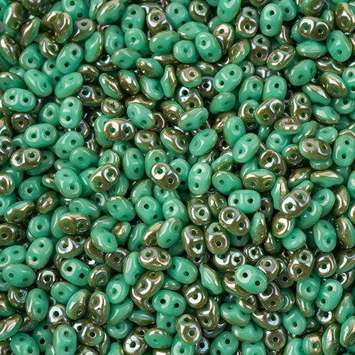 Superduos - Turquoise Green Celsian