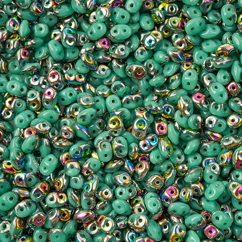 Superduos - Turquoise Green Vitrail