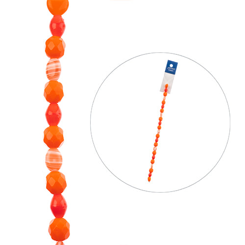 Czech Glass Beads - Assorted Shapes and Sizes - Clementines (7in Strand)