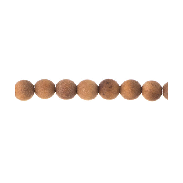 Wood Beads - 6 mm Round - Sandalwood (strand)