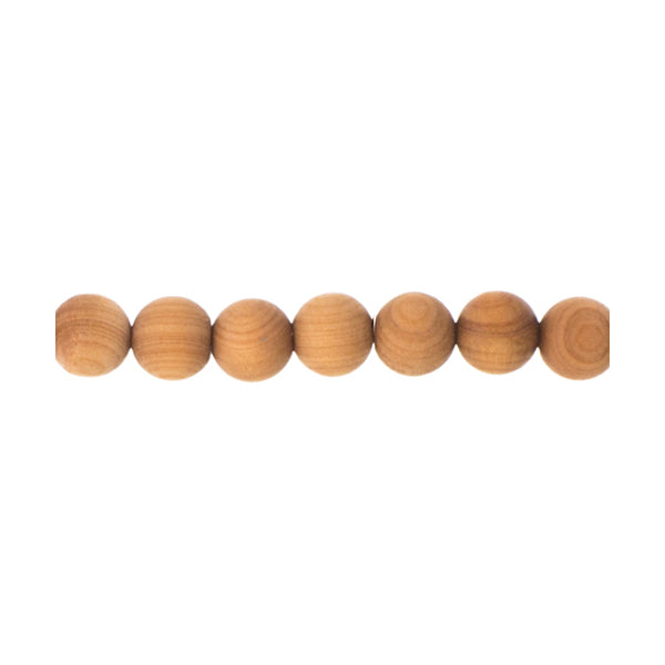 Wood Beads - 6 mm Round - Cedar Wood (strand)