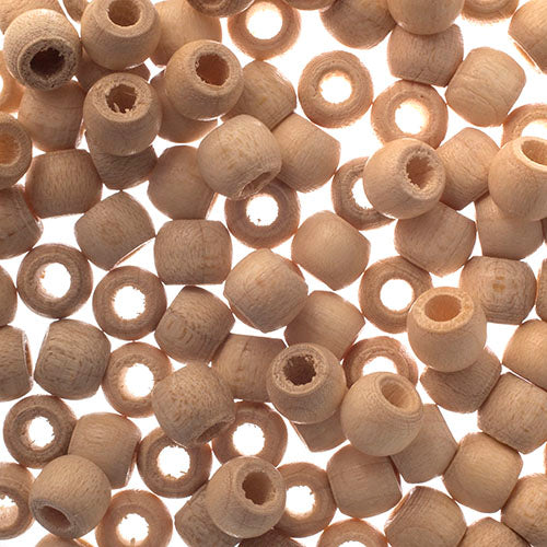 Euro Wood - 6x4.8mm Crow Beads - Natural (100pcs)