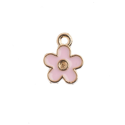 S&P Charm Small Flower Pink 10pcs