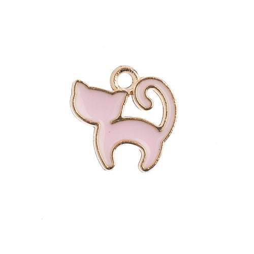 S&P Charm Kitty Cat Pink 10pcs