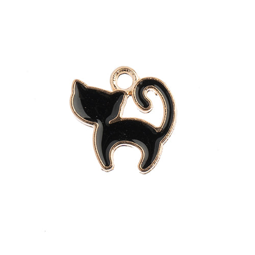 S&P Charm Kitty Cat Black 10pcs