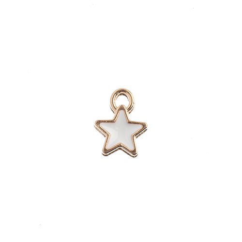 S&P Charm Tiny Star White 10pc