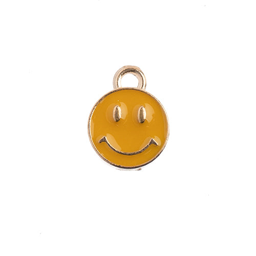 S&P Charm Happy Face Gold 10pcs