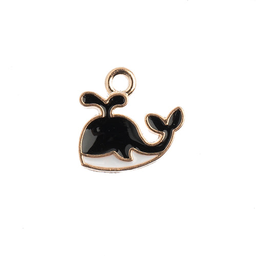 S&P Charm Whale Black 10pcs