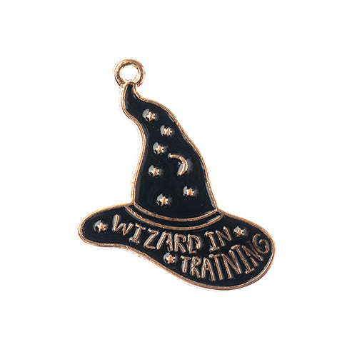 S&P Charm 31mm Wizard Hat Black 6pc