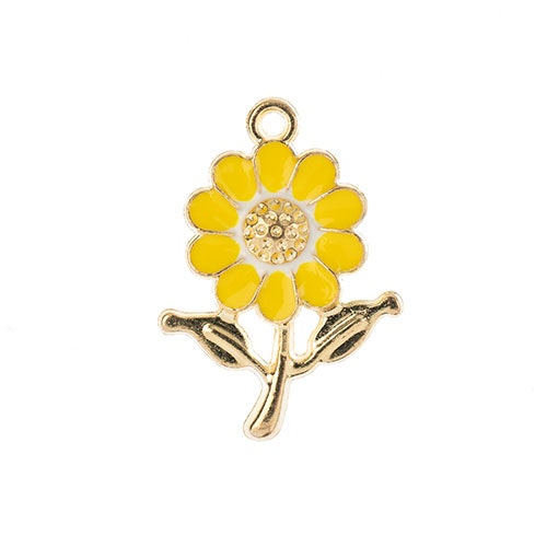 S&P Charm Daisy   Yellow 8pcs