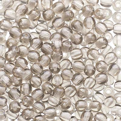 Glass Beads - 3mm - Round - Transparent Black Diamond (120)