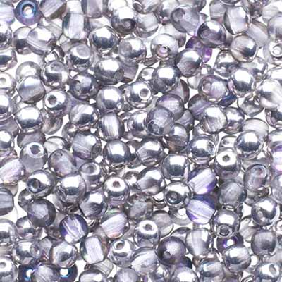 Glass Beads - 3mm - Round - Crystal Light Vitrail (120)