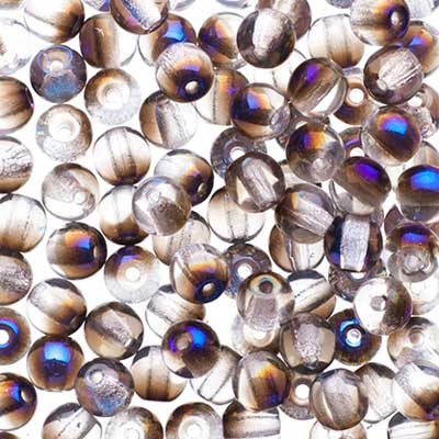 Glass Beads - 4mm - Round - Crystal Azuro (100)