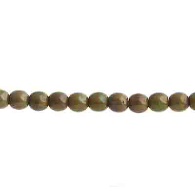 Glass Beads - 4mm Round - Blue Travertine (45pc strand)