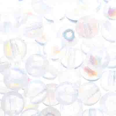 Glass Beads - 6mm - Round - Transparent Crystal AB (50)