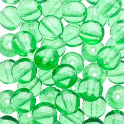 Glass Beads - 6mm - Round - Transparent Peridot (50)