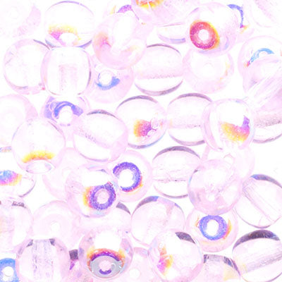 Glass Beads - 6mm - Round - Rose AB (50)
