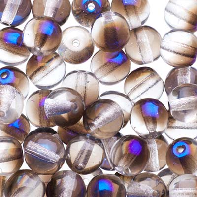 Glass Beads - 6mm - Round - Crystal Azuro (50)
