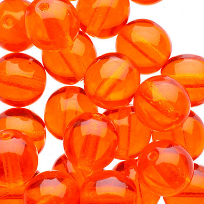 Glass Beads - 8mm - Round - Transparent Hyacinth (25)