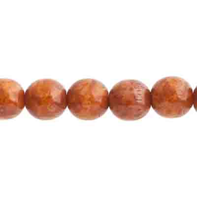 Glass Beads - 8mm Round - Pink Alabaster Travertine (22pc strand)