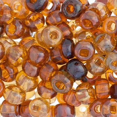 Czech Seed Beads - 2/0 - Topaz Lustered Mix 22g